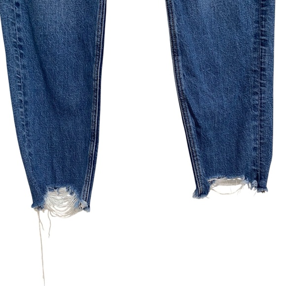 American Eagle Strigid High Waisted Mom Jeans Raw Hem Women’s Size 4 - Picture 8 of 16